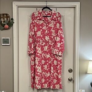 Time and Tru Pink Floral Long Sleeve Dress